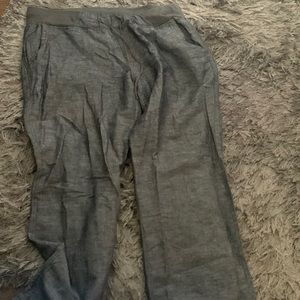 Black linen pants